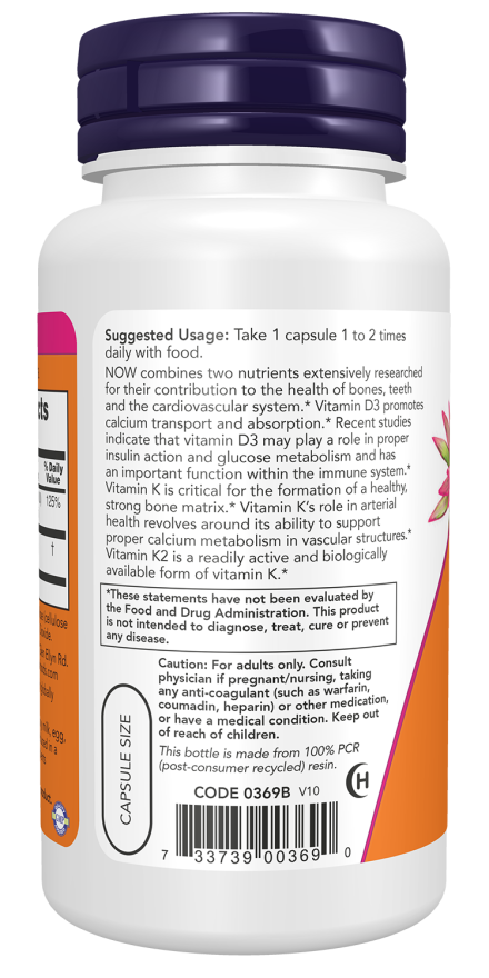 Vitamin D3 & K2 120 cap