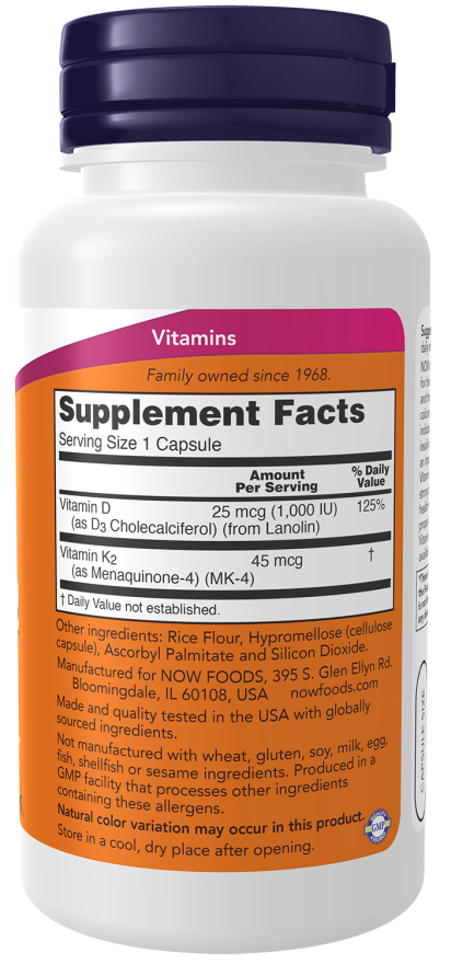Vitamin D3 & K2 120 cap