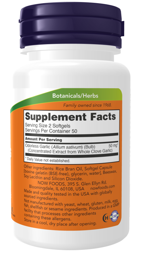 Odorless Garlic- 100 softgels