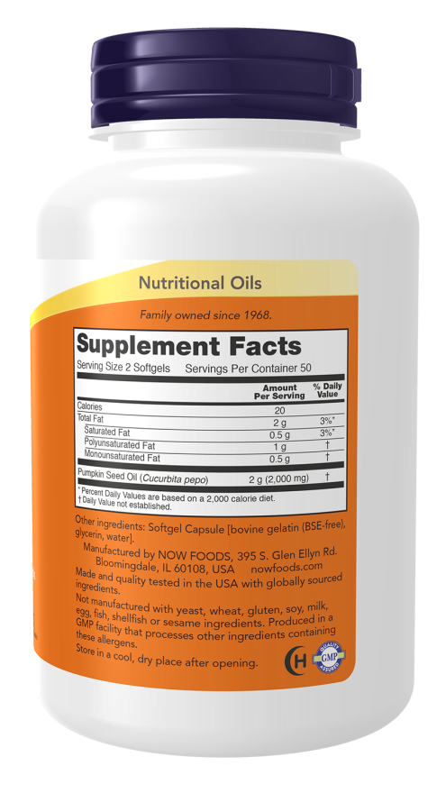 Pumpkin Seed Oil-1000mg-100 softgels
