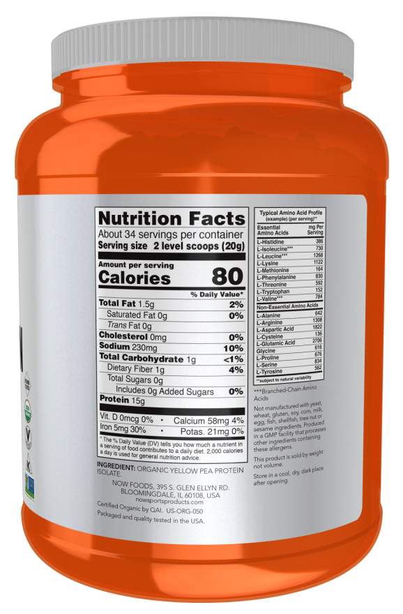 Pea Protein-Organic-1.5lbs