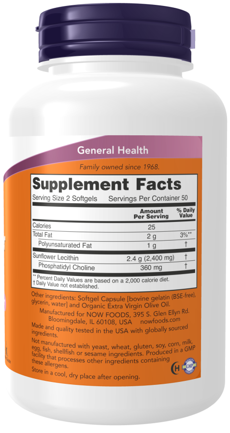 Sunflower Lecithin 1200 mg-200 softgels