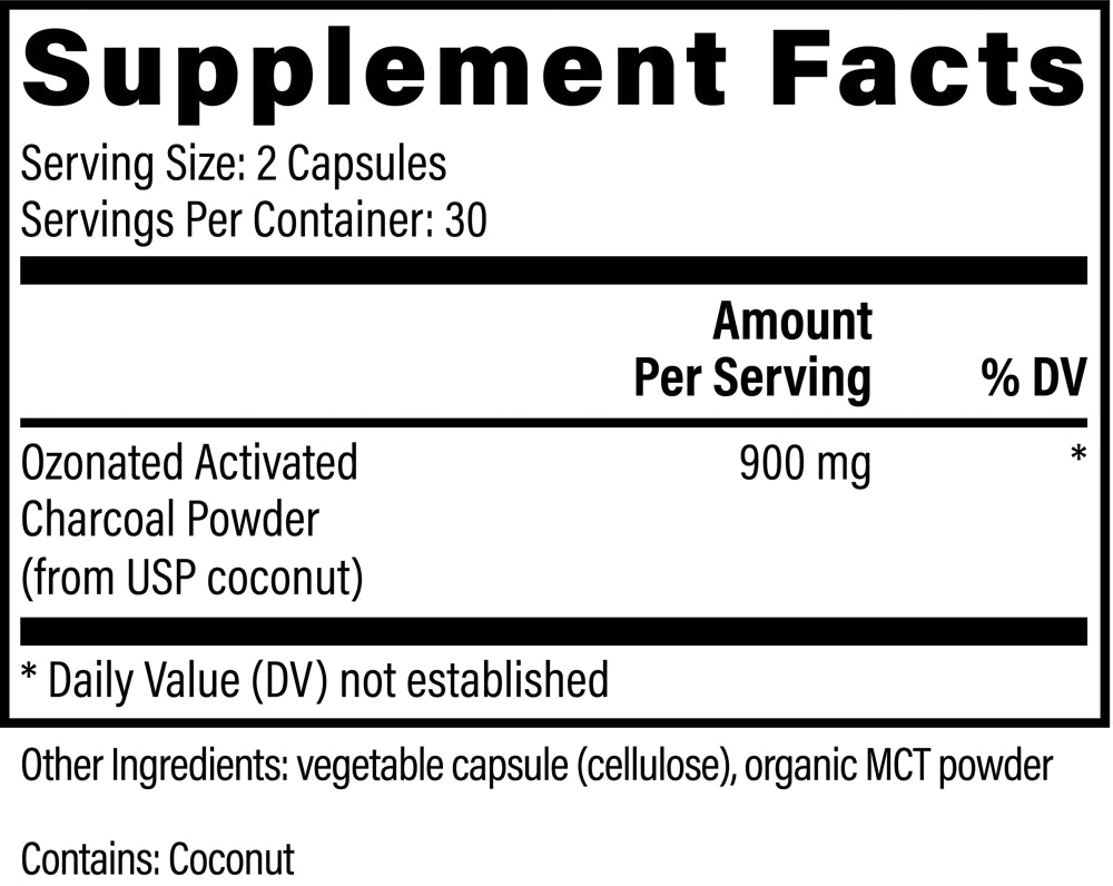 Ozonated Activated Charcoal-60 cap