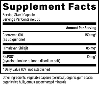 CoQ10 & BioPQQ WITH SHILAJIT