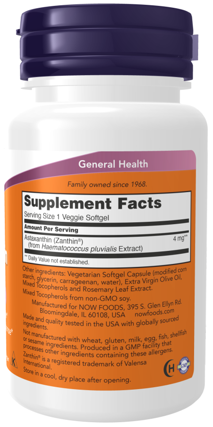 Astaxanthin 4mg - 60 veggie softgels