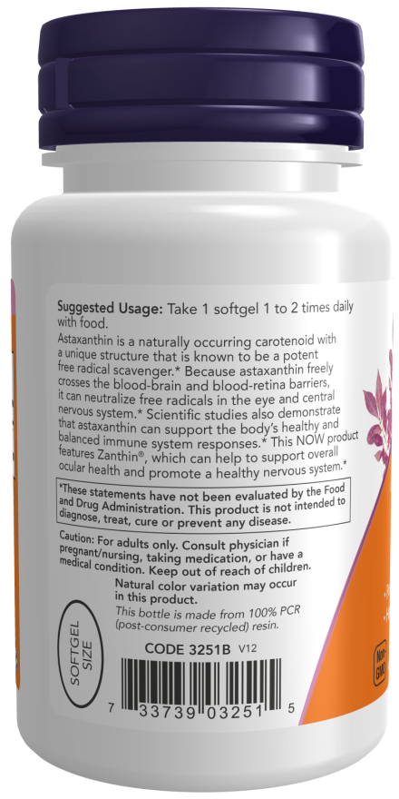 Astaxanthin 4mg - 60 veggie softgels