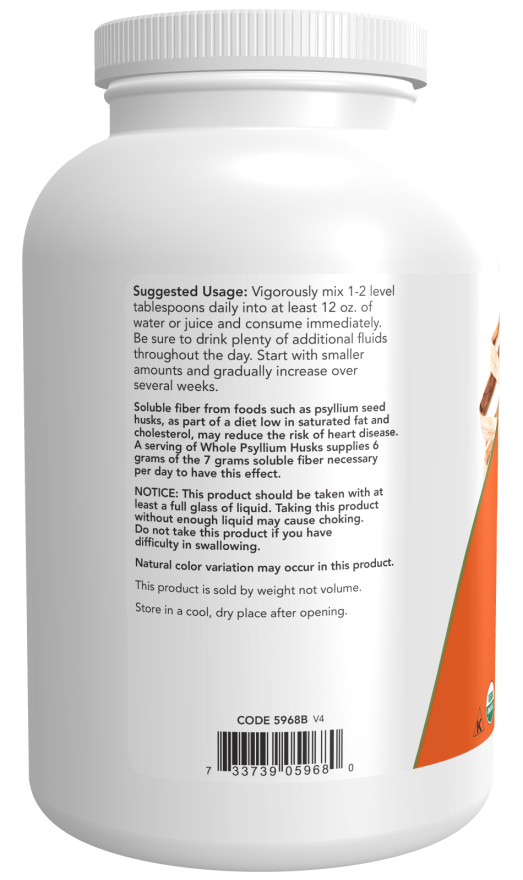 Whole Psyllium Husks,Organic-12 oz.