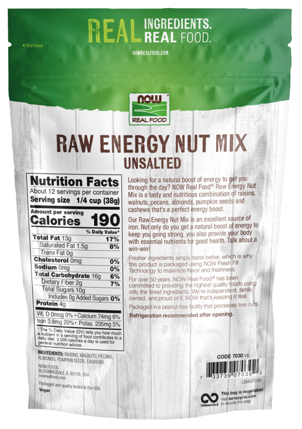 Raw Energy Nut Mix Unsalted -1 lb.