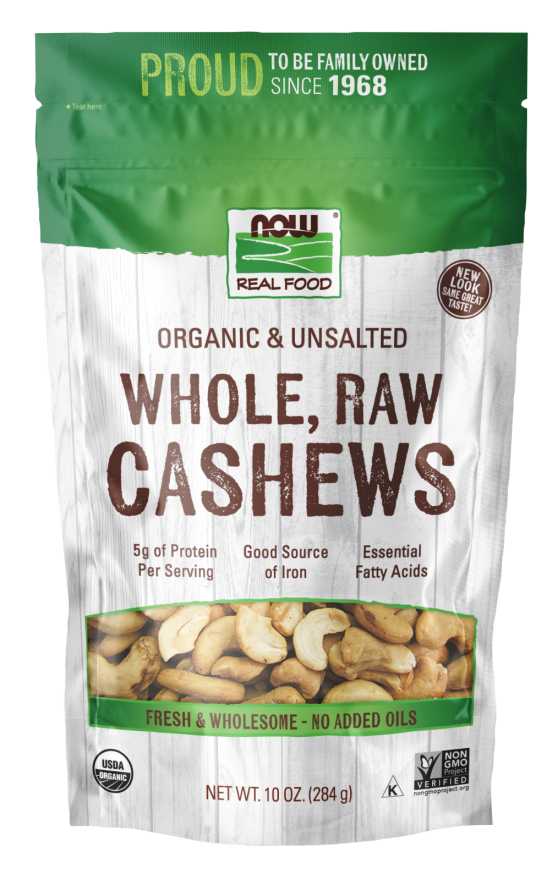 Cashews, Whole, Raw, Organic-10 oz.