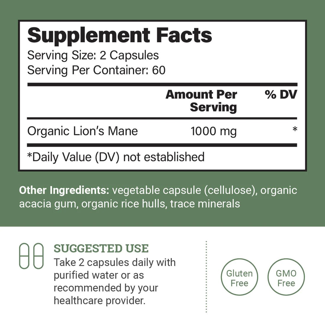 Lion's Mane 1000mg-120capsules
