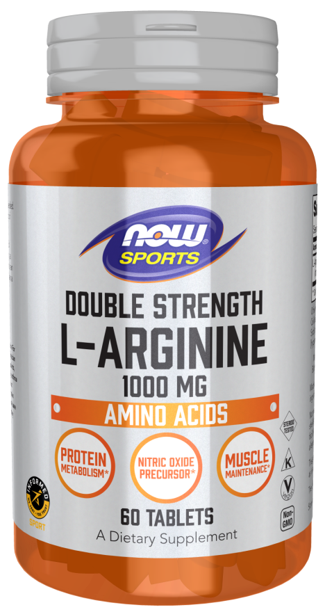 L-Arginine 1000 mg, Double Strength Tablets 60 tab