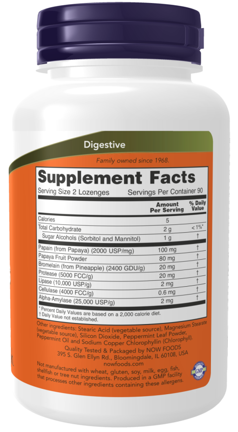 Papaya Enzymes- Chewable-180 lozenges