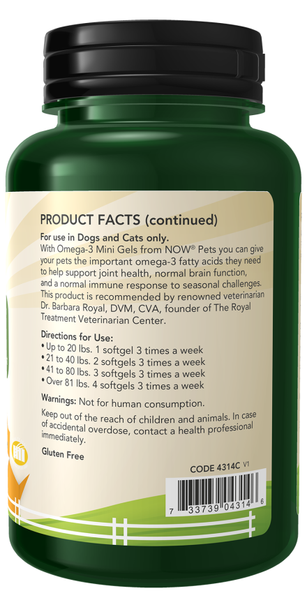 Pets Omega-3 Mini Gels-150 softgels
