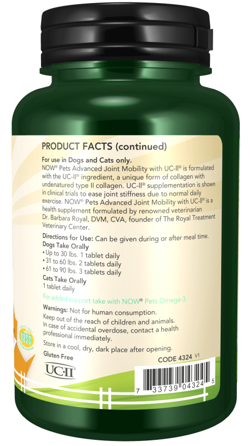 Pets UC-ll Advanced Joint Mobility-60 tab