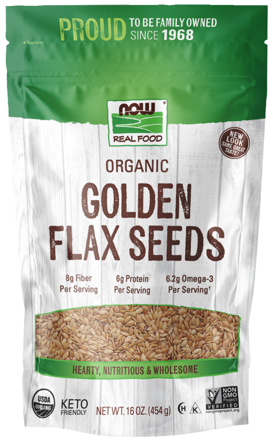 ORGANIC GOLDEN FLAX SEEDS-16 oz.