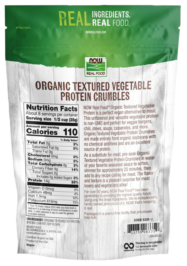Textured Vegetable Protein Crumbles-8oz