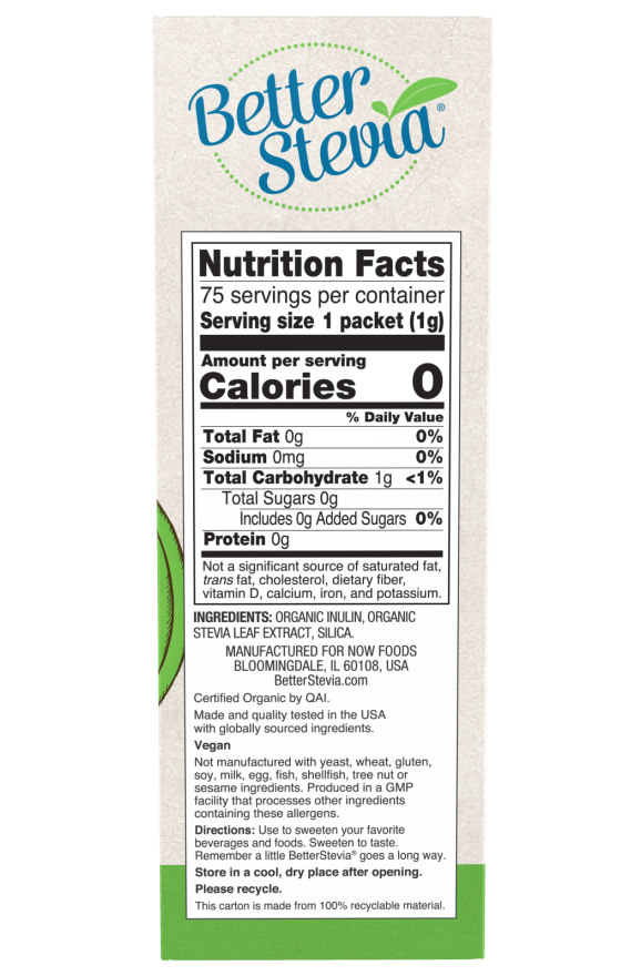 Better Stevia-75 packets