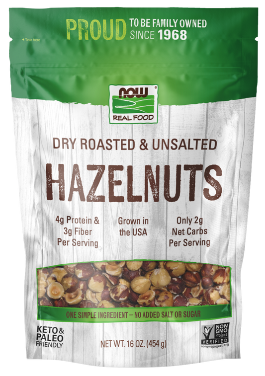 Roasted Unsalted Hazelnuts-16 oz