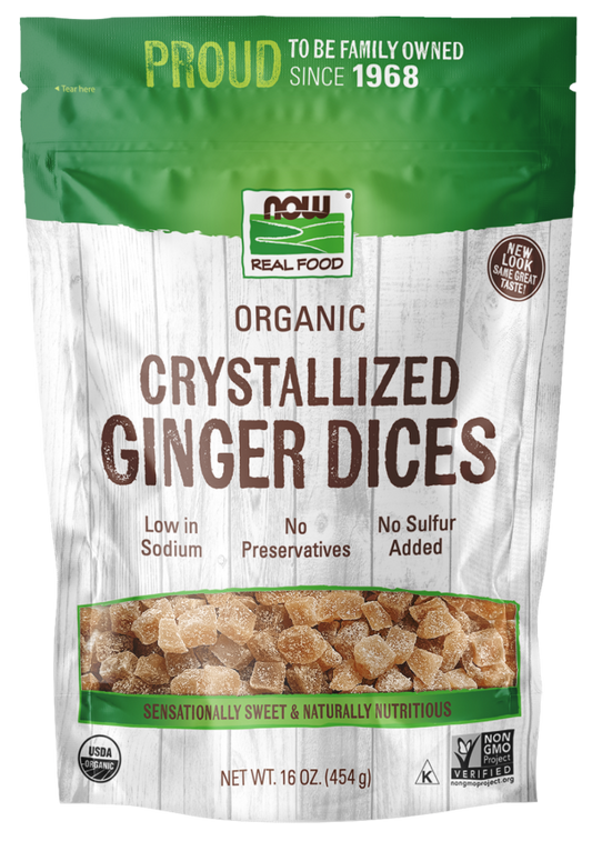 Ginger Dices, Crystallized & Organic -16oz