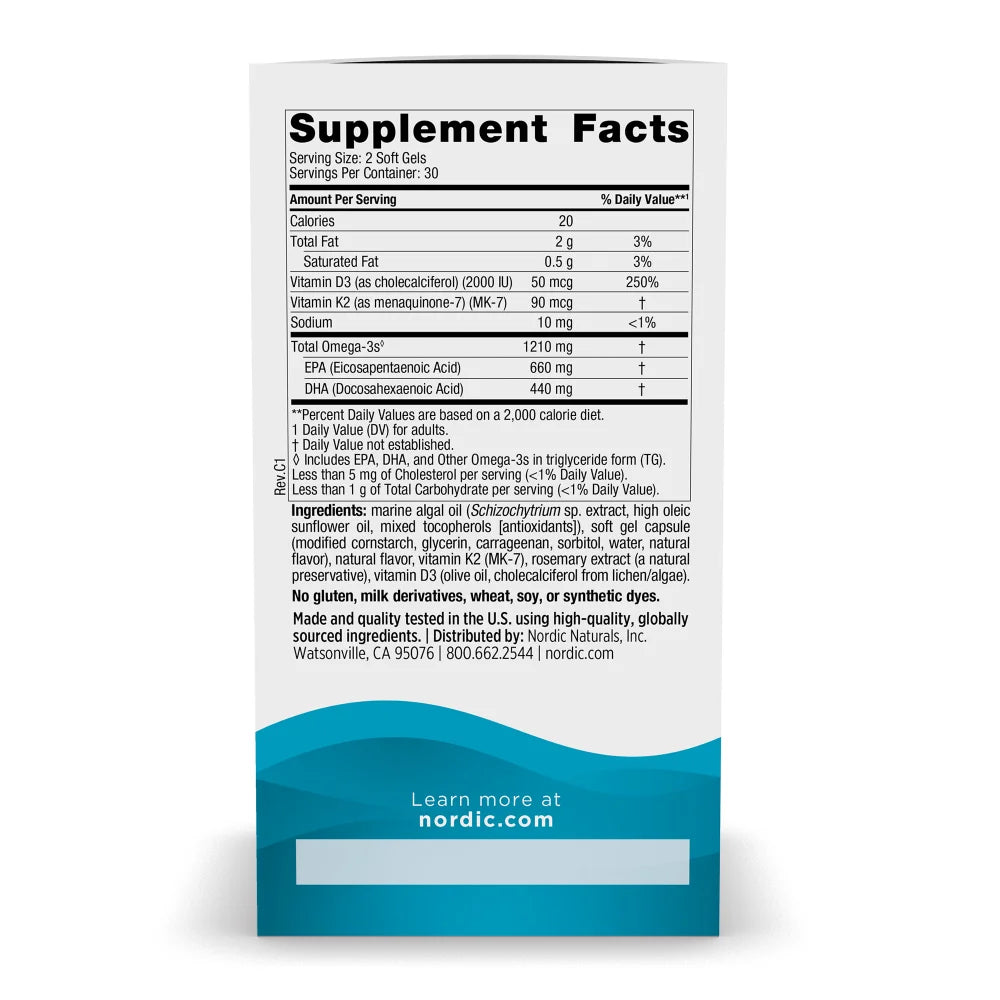 Ultimate Omega with D3 + K2-60 softgels