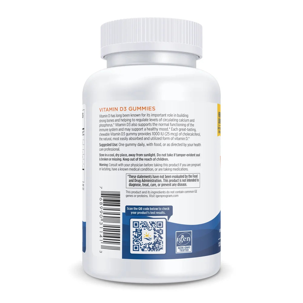Vitamin D3-Gummies-1000 IU-120ct