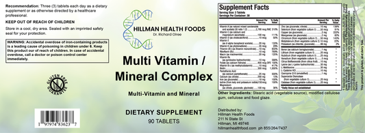 Multi Vitamin/Mineral Complex-90 tablets